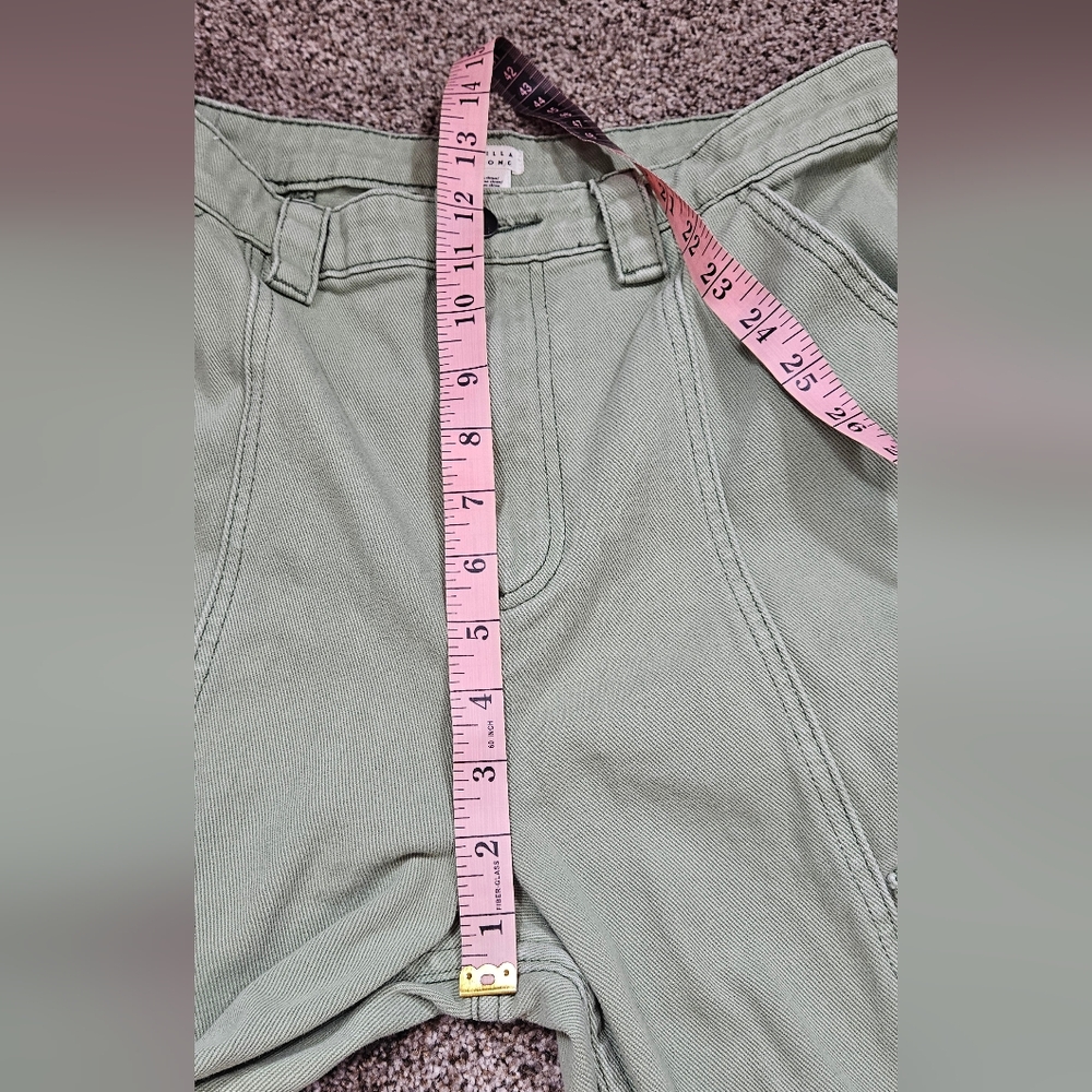Billabong Wall to Wall Denim Cargo Pants 100% Cotton Sz 28 Green - Picture 6 of 7